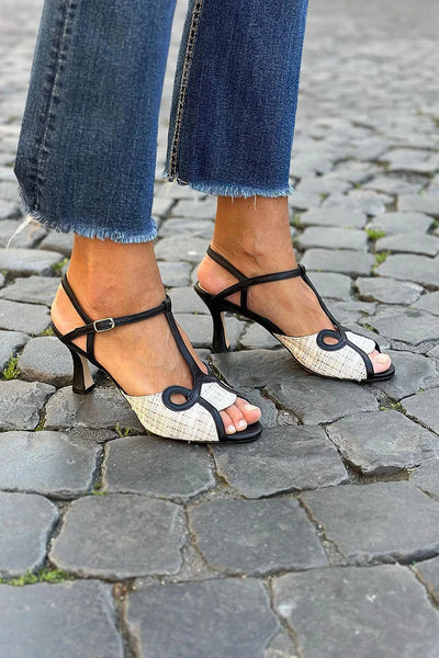 ISABELLA | MID-HEEL SANDALS IN RETRO STYLE