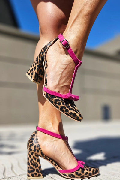 Livia | Green Leopard Print Sandals